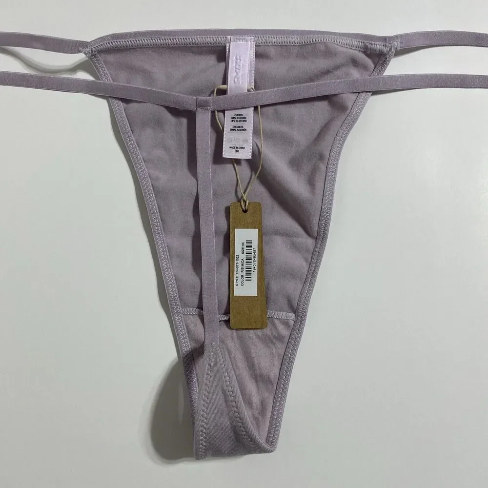 SKIMS Fits Everybody T-string Thong Women's 3X Iris Mica Purple G-string NEW - Picture 6 of 12